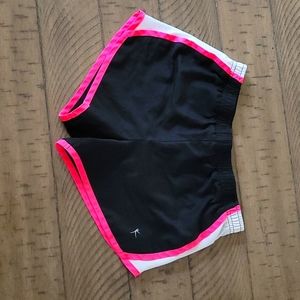 girls 7/8 danskins shorts black,pink, and white